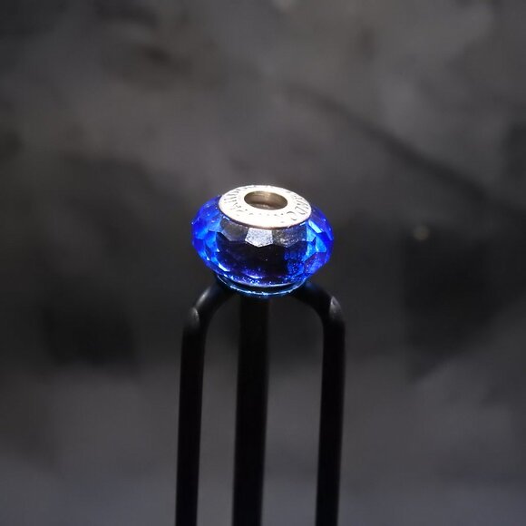 Authentic Pandora Blue Fascinating Faceted Murano Glass Bead - Picture 2 of 5